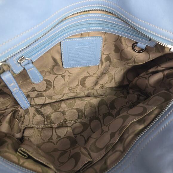 Coach Vintage Soho Leather Tote Light Blue 9544 - Picture 8 of 12